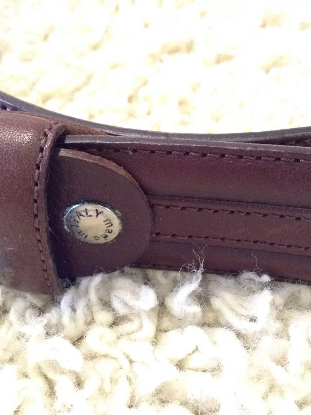 NWOT Real Leather Italian Brown Dress Belt Professional Ivy League 42